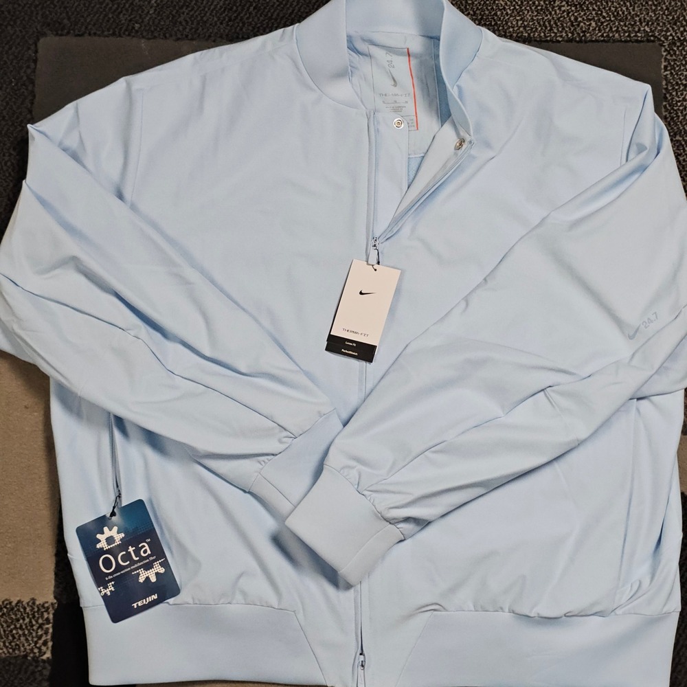 Nike Therma-FIT Octa 24.7 Bomber Jacket Mens XL Light Blue New